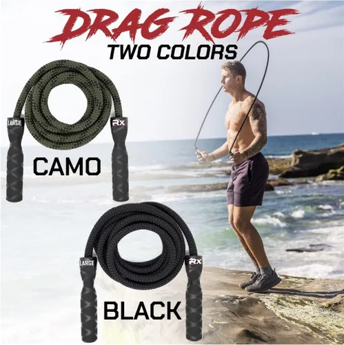 Miniatura 4 de Rx Smart Gear Cuerda de saltar con asas ergonómicas antideslizantes, cuerda de polipropileno con peso para fitness y ejercicio, entrenamiento