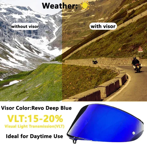Miniatura 2 de BSTOP K6 Shield Visor para AGV K6 K6S Protector facial con protección UV Parabrisas Moto Casco Accesorios (Solo uso diario)