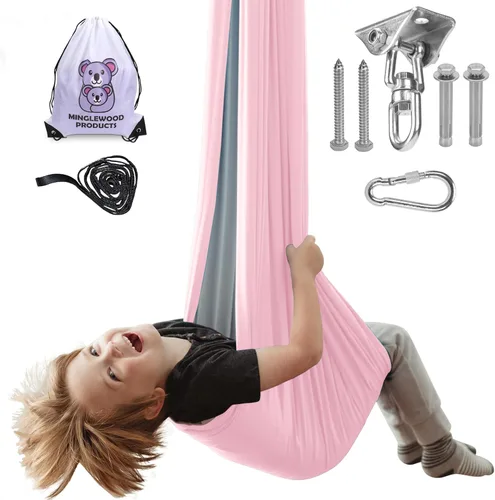 Miniatura 9 de MINGLEWOOD - Paquete de columpio sensorial – Colgador giratorio de 360° – Juego completo para niños – Necesidades especiales: ansiedad, TDAH
