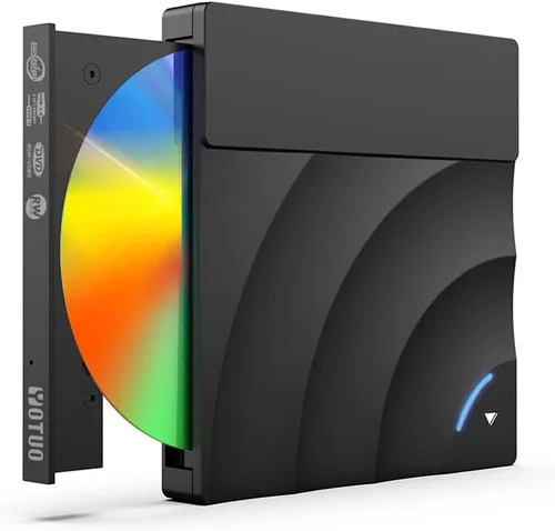 Miniatura 8 de YOTUO Unidad externa de CD/DVD, USB 3.0 portátil y USB-C CD RW, reproductor de DVD, quemador de DVD para laptop, escritorio, compatible con Windows