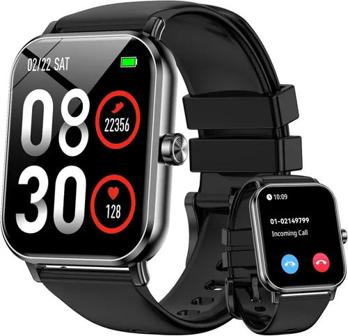 Reloj inteligente para hombres – 1.85 pulgadas HD 2026 actualizado Fitness Tracker Bluetooth Llamadas y mensajes de texto Smartwatch con batería de