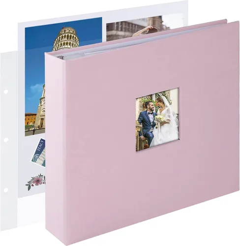 1DOT2 Álbum de fotos scrapbook DIY de 10 x 10 pulgadas con 3 anillos, con 30 fundas de plástico, 60 páginas y cubierta de tela para bebé, viajes,