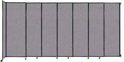 Miniatura 112 de Divisor de habitación de pared recta deslizante montado en la pared Anchos ajustables Ruedas de bloqueo Separador de habitación Paneles