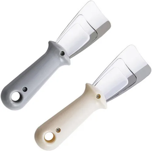 Vaguelly Raspador de hielo para congelador, raspador de hielo, raspador de hielo de plástico, pala de acero inoxidable, refrigerador, raspador de