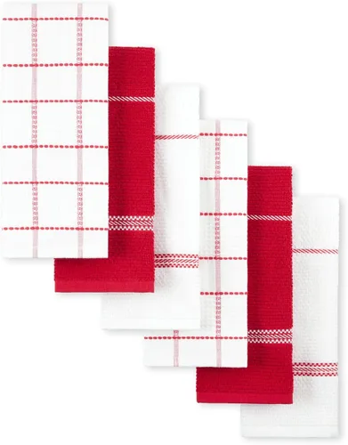Miniatura 11 de Martha Stewart Modern Waffle - Juego de 6 toallas de cocina de gofres, color gris, 16 x 28 pulgadas