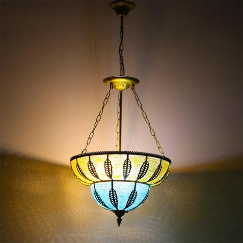 Miniatura 2 de TFCFL Lámpara colgante Tiffany vintage de estilo victoriano para sala de estar, comedor