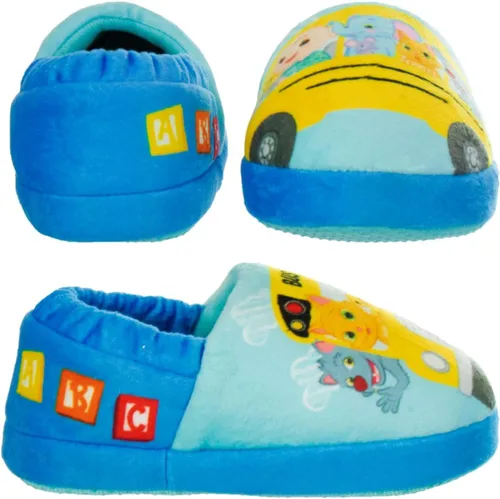Miniatura 5 de Josmo Cocomelon Pantuflas para niños pequeños, zapatos de casa para niños y niñas, mocasines de cama de felpa cálida, zapatos de cocomelon