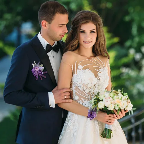 Miniatura 7 de 6 piezas de flores artificiales para boda, ramillete de simulación de rosas pequeñas moradas, accesorios de flores artificiales para novia, novio