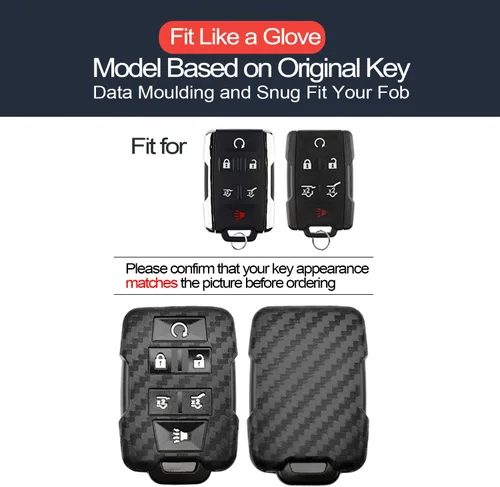 Miniatura 2 de 2 piezas compatibles con Chevy GMC - Funda para llavero para Chevrolet Silverado Equinox Tahoe Traverse Suburban GMC Acadia Yukon Sierra 1500 LD