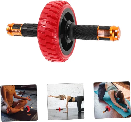 Miniatura 8 de NOLITOY Rueda de rodillo abdominal con asas antideslizantes para entrenamiento de fuerza central específico, equipo de entrenamiento abdominal