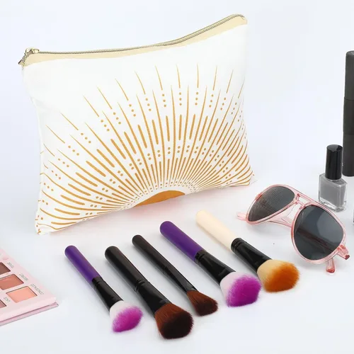 Miniatura 5 de Pinkunn 6 bolsas de maquillaje bohemias, regalos a granel para mujeres, bolsas de cosméticos con cremallera bohemia, bolsa de maquillaje estética