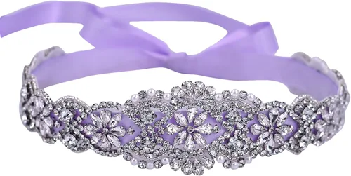 Miniatura 35 de azaleas Cinturón de boda fino de cristal para mujer, cinturón de novia para boda, dama de honor, accesorios de vestido de niña de las flores, 16