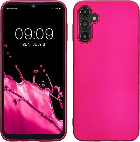 Miniatura 152 de kwmobile Funda compatible con Samsung Galaxy A23 4G / 5G - Funda de silicona TPU metálica suave y delgada - Rojo oscuro metálico