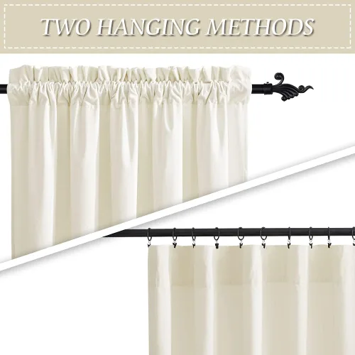 Miniatura 218 de RYB HOME Cortinas opacas de terciopelo para dormitorio, aislamiento térmico, privacidad, luz solar, bloqueo de calor, cortinas lujosas con bolsillo