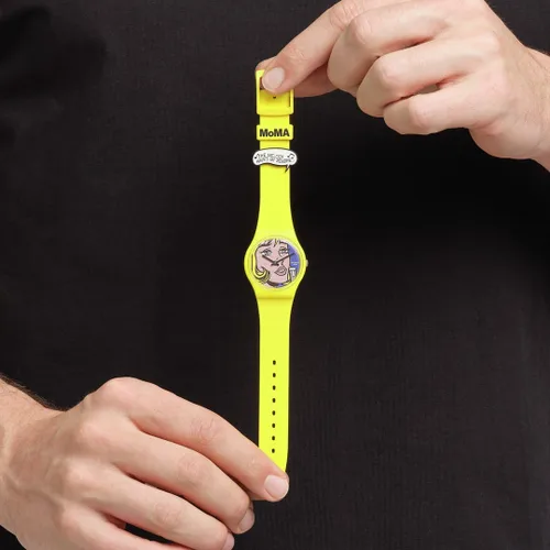 Miniatura 10 de Swatch Gent Biosourced Reverie de Roy Lichtenstein, el reloj cuarzo, Amarillo, Moderno