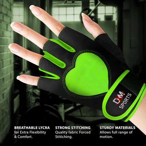 Miniatura 2 de DXM SPORTS Guantes de entrenamiento para mujer con soporte para muñeca, guantes de levantamiento de pesas para gimnasio, ciclismo, entrenamiento