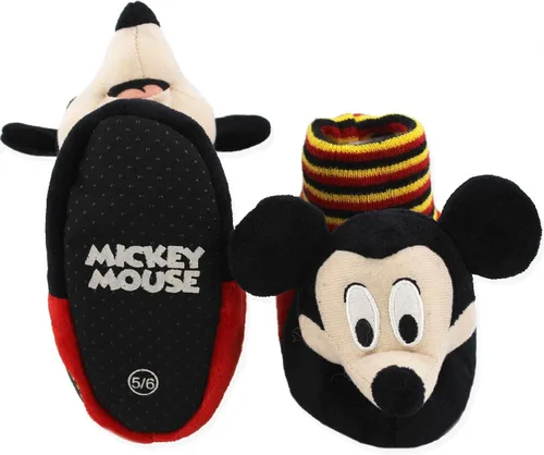 Miniatura 7 de Disney Mickey Mouse - Pantuflas de felpa 3D para niños pequeños