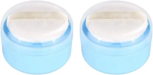 Caja de 2 unidades para después del baño, contenedor de polvo vacío con tamiz y soplos de polvo para uso doméstico y de viaje