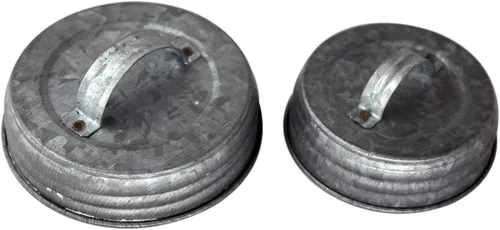 Miniatura 2 de Tapa de mango galvanizado para tarros de conservas (4 unidades, boca ancha)