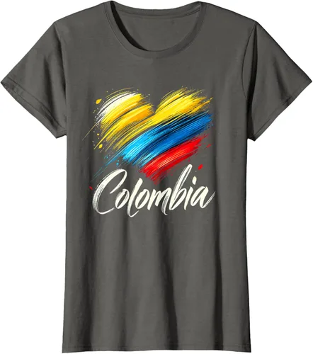 Miniatura 9 de Camiseta de orgullo colombiano con corazón de la bandera de Colombia