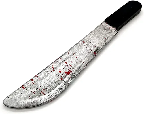 Miniatura 7 de Cooplay Cuchillo de plástico de carnicero de sangre para cosplay, accesorios de plástico realistas de terror, divertido para Halloween, fiesta