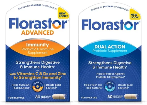 Florastor Paquete de refuerzo de la digestión y la inmunidad para hombres y mujeres con Saccharomyces Bouldari - 30 unidades de probiótico para la