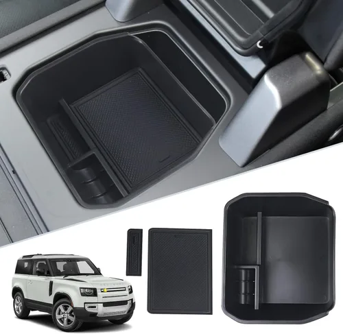 SKTU Compatible con 2020-2024 2025 Land Rover Defender organizador de consola central 2023 2024 2025 accesorios Defender 2024 2025 bandeja de