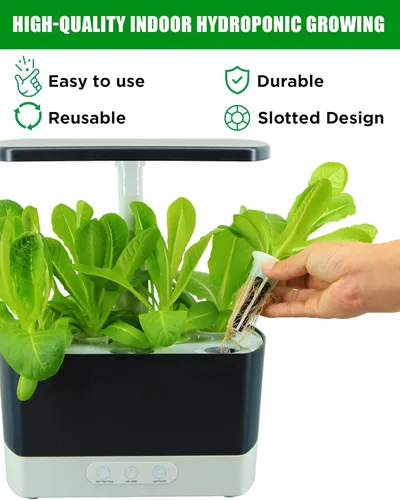 Miniatura 6 de 50 paquetes de cestas de cultivo para sistema de cultivo hidropónico, cestas de semillas compatibles con aero Garden Grow Sponge Starter pods