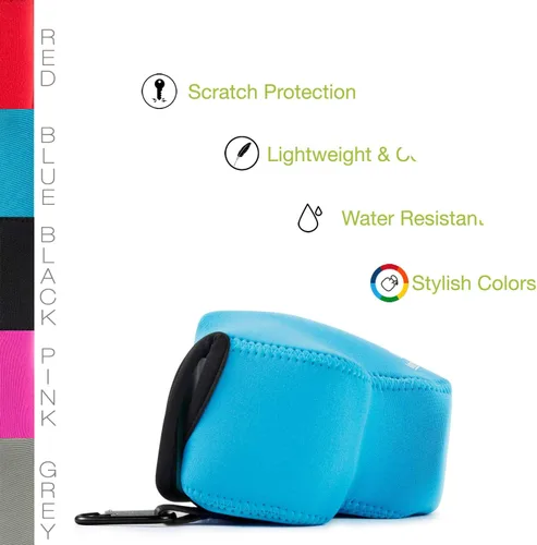Miniatura 5 de MegaGear Nikon Coolpix L840 - Funda de neopreno para cámara, con mosquetón, color azul