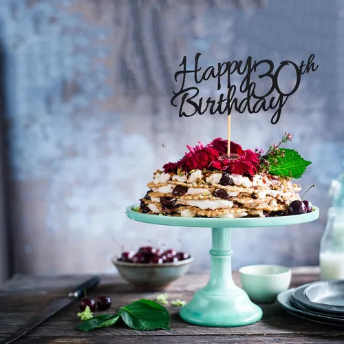 Miniatura 4 de 1 pieza de decoración para pastel de 30 cumpleaños, decoración de pastel de 30 cumpleaños para 30 cumpleaños para 30 saludos a 30 cumpleaños