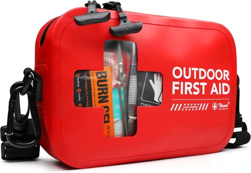 Kit de primeros auxilios impermeable de 152 piezas, bolsa seca portátil para botes pequeños, bolsa de evacuación, kit médico de emergencia ideal