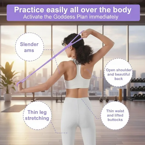 Miniatura 2 de Figura 8 bandas de ejercicio para mujeres y hombres, 3 bandas de resistencia, cuerda elástica de 8 palabras para entrenamiento, brazo, espalda