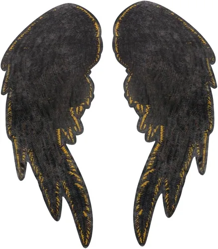 Miniatura 7 de Parches de alas de ángel para planchar con alas doradas bordadas para motocicleta, motivo para ropa de bricolaje, alas doradas, accesorios de ropa
