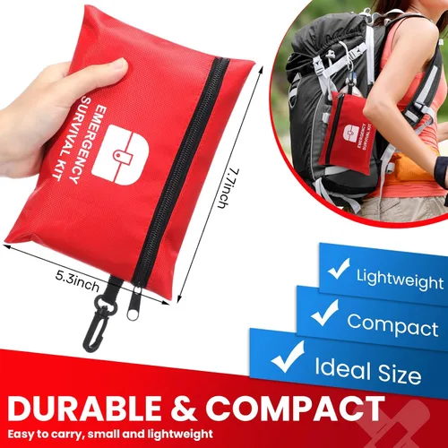 Miniatura 4 de Geiserailie 20 bolsas pequeñas de primeros auxilios a granel, tamaño mini de viaje, bolsa de emergencia individual con cremallera, suministros