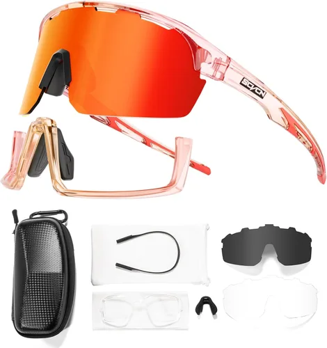 Miniatura 9 de SCVCN Gafas de ciclismo para hombres y mujeres, gafas de sol polarizadas para deportes MTB, triatlón, bicicleta, correr, golf