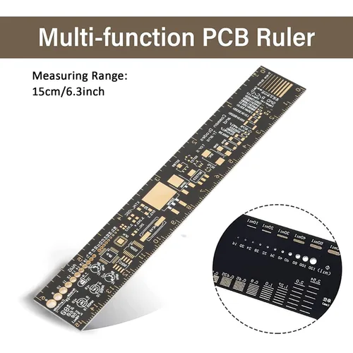 Miniatura 2 de Regla multifuncional de PCB de 6 pulgadas, regla de placa de circuito impreso de 5.9 in, medidor de ángulo, dispositivos, tablas espaciadoras