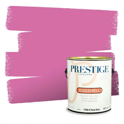 Miniatura 548 de Prestige Paints Pintura exterior e imprimación en uno, 1 galón, plano, coincidencia comparable de Valspar* Amber Rose*
