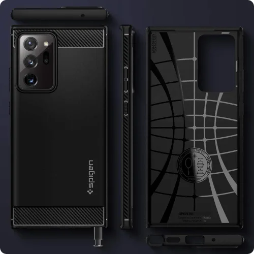 Miniatura 8 de Spigen Armadura Resistente Diseñada para Funda Samsung Galaxy Note 20 Ultra 5G (2020) - Negro Mate Armadura robusta