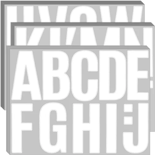 Bemeol 340 piezas de 30 hojas de calcomanías de letras grandes de 4 pulgadas, calcomanías de letras del alfabeto autoadhesivas, calcomanías de Blanco