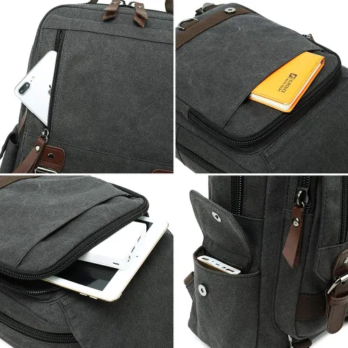 Miniatura 5 de Mygreen bolsa cruzada de lona, mochila de viaje