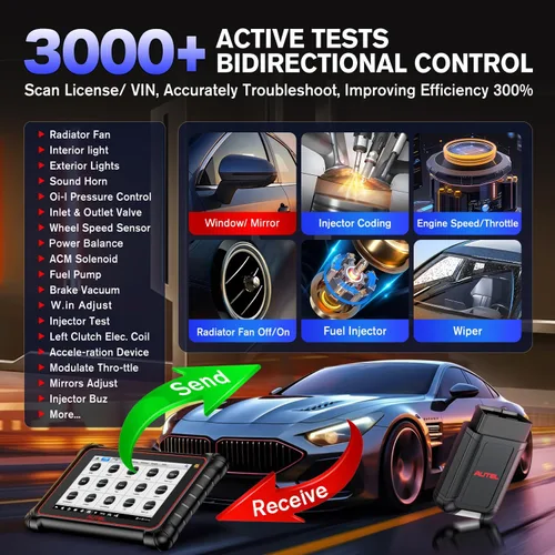 Miniatura 6 de Escáner Autel MaxiCOM MK900TS 2026, MK900-TS hasta MK808S-TS MK900BT MK900 MX900, herramienta de escaneo bidireccional con función TPMS superior