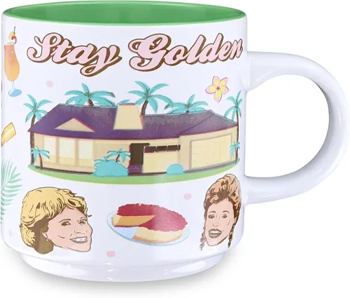Miniatura 2 de The Golden Girls Icons - Taza de cerámica sin BPA para expreso, té, capacidad para 13 onzas