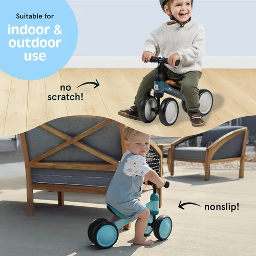 Miniatura 6 de Retrospec Cricket - Bicicleta de equilibrio para bebé, juguete de 4 ruedas para edades de 12 a 24 meses, primera bicicleta y bicicleta para niños