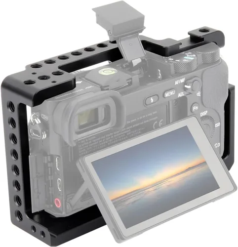 Miniatura 2 de NICEYRIG Jaula para cámara Sony A6300 A6400 A6100 A6000 con rosca 1/4 y zapata fría - 083