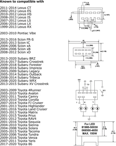 Miniatura 3 de iJDMTOY 8-Pin LM449 81980-50030 066500-4650 Relé de flasher LED electrónico de 8 pines, compatible con Lexus Scion o Toyota, unidad de repuesto