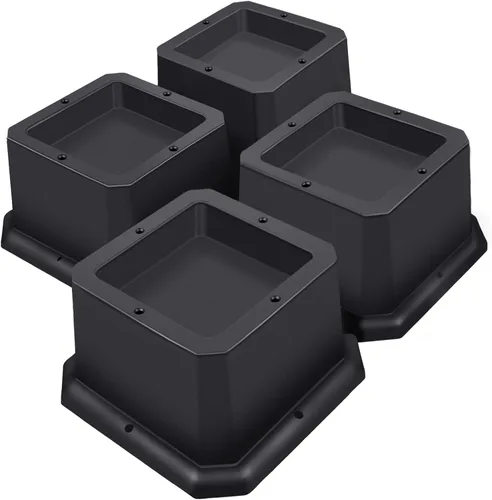 Miniatura 10 de ANNKUT Elevadores de cama de 10 pulgadas resistentes, elevación en alturas de 1,2,3,4,5,6,7,8,9,10 pulgadas, elevadores de muebles ajustables
