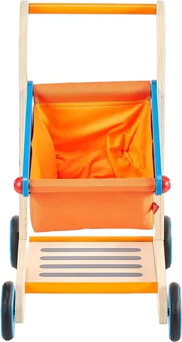 Miniatura 3 de Carrito de compras de madera para niños Hape galardonado Multi, L: 16.9, W: 11.8, H: 19.8 pulgadas, Multi, Carrito de compras de juguetes