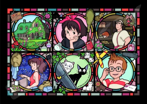 Miniatura 4 de ensky Kiki's Delivery Service Jiji - Rompecabezas de cristal artístico (208-AC02) - Producto oficial de Studio Ghibli Servicio de entrega de Kiki