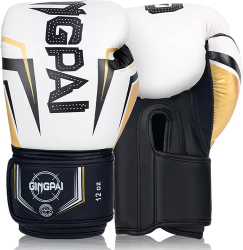 Miniatura 17 de Guantes de boxeo, entrenamiento de boxeo profesional, guantes de kickboxing para hombres, mujeres, adultos, niños, acolchado de varias capas