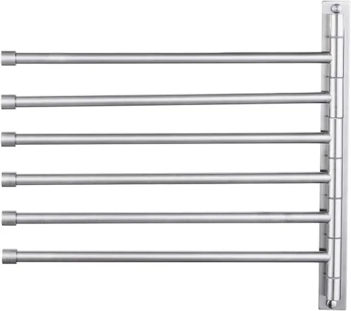 Miniatura 8 de KES Toallero oscilante, brazo plegable de 6 bares, organizador de almacenamiento para baño, montaje en pared, a prueba de óxido, 13 pulgadas, acero